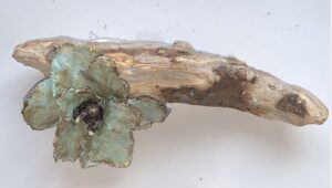 Driftwood and Ceramic Flowers