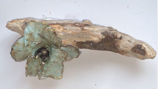 Driftwood and Ceramic Flowers